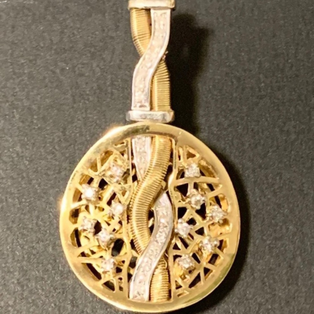 14K Converted Diamond Pendant Necklace